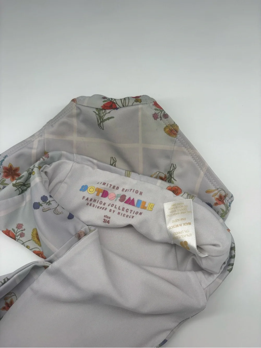 Dot Dot Smile Girls 3/4 Floral One Piece Swimsuit Limited Edition Bow Back